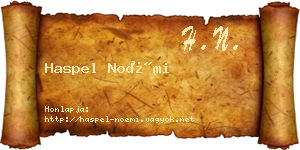 Haspel Noémi névjegykártya