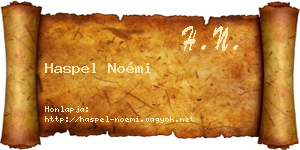 Haspel Noémi névjegykártya